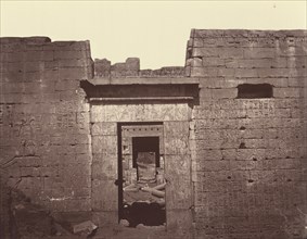 2eme Porte du Grand Temple de Medinet-Abou. Thebes; Félix Bonfils, French, 1831 - 1885, Thebes, Egypt; 1872; Albumen silver