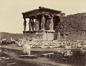 Cariatides du Temple de l'Erechteion - Athenes; Félix Bonfils, French, 1831 - 1885, Athens, Greece; 1872; Albumen silver print