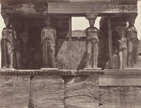 Cariatides du Temple de l'Erechteion - Athenes; Félix Bonfils, French, 1831 - 1885, Athens, Greece; 1872; Albumen silver print