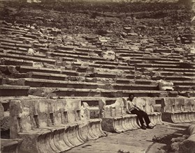 Interior, Theater of Dionysius, Athens; Félix Bonfils, French, 1831 - 1885, Athens, Greece; 1872; Albumen silver print