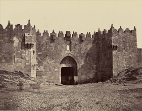 Porte de Damas - Jerusalem; Félix Bonfils, French, 1831 - 1885, Jerusalem, Israel; 1872; Albumen silver print