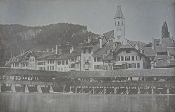 View of Thun, Switzerland; Alphonse-Louis Poitevin, French, 1819 - 1882, 1840 - 1843; Daguerreotype