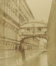 Venice scene, bridge over canal; Glimette, French, active 19th century, London, England; about 1855 - 1895; Albumen silver