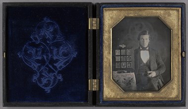 Portrait of  Daguerreotypist; American; 1845; Daguerreotype, hand-colored