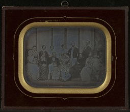 Family group portrait of fourteen Eynard-Lullin members; Jean-Gabriel Eynard, Swiss, 1775 - 1863, July 17, 1849; Daguerreotype