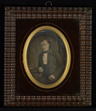Portrait of an  Man Holding a cigar; J.J. Burbach; 1850; Daguerreotype