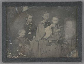 Portrait of a Woman with Her Four Children; Bertha Wehnert-Beckmann, German, 1815 - 1901, Germany; about 1858; Daguerreotype