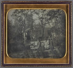 A Family Seated in Its Garden , Family Group, The Hidden Witness, Charles H. Fontayne & William Southgate Porter; 1848 - 1852