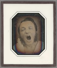 Man with Open Mouth; French; about 1852; Daguerreotype, hand-colored; 9.4 × 7.3 cm 3 11,16 × 2 7,8 in