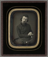 Portrait of a Seated Man; Charles H. Winter, French, 1821 - 1904, about 1852; Daguerreotype