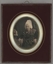 Portrait of an Elderly Woman; French; about 1853; Daguerreotype, hand-colored