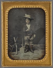 Portrait of a Boy with Gold-Mining Toys; Carleton Watkins, American, 1829 - 1916, James M. Ford, American, 1827 - about 1877
