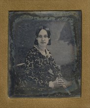 Portrait of a Seated Woman in Patterned Dress; John Plumbe Jr., American, born United Kingdom, 1809 - 1857, about 1843