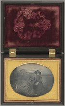 Portrait of a Girl with Her Deer; American; about 1854; Daguerreotype