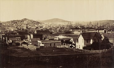 City Front from Rincon Hill in 1860; Carleton Watkins, American, 1829 - 1916, San Francisco, California, United States; 1860