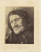 Aged 94, Taken on the Anniversary of her 72d Wedding day Head and shoulders portrait of an elderly woman; Julia Margaret Cameron