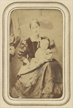 Mrs. Herbert Duckworth and child; 1865; Albumen silver print
