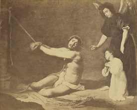 Reproduction of a painting, Flagellation?, Charles Clifford, English, 1819,1820 - 1863, about 1854; Albumen silver print