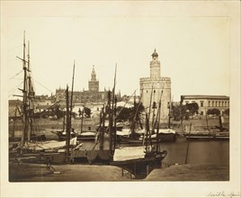 Cathedral, Torre del Oro and Guadalquivir River, Seville; Charles Clifford, English, 1819,1820 - 1863, September 19-22, 24-25
