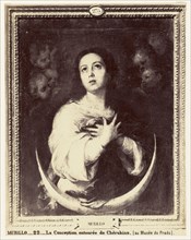 Murillo: La Conception entouree de Cherubins., au Musee du Prado, Juan Laurent, French, 1816 - 1892, Prado, Spain; 1865