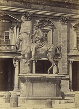 Equestrian statue of Marcus Aurelius - Rome; Tommaso Cuccioni, Italian, 1790 - 1864, 1850 - 1859; Albumen silver print