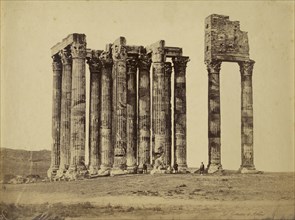 Athens - temple of Zeus Olypmpios; Dimitrios Constantin, Greek, active 1858 - 1860s, 1865; Albumen silver print