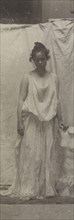 Weda Cook in Classical Costum in Eakins's Chestnut Street Studio; Thomas Eakins, American, 1844 - 1916, about 1892; Platinum