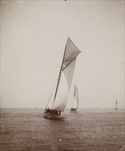 Sailboats; Thomas Eakins, American, 1844 - 1916, 1880; Albumen silver print