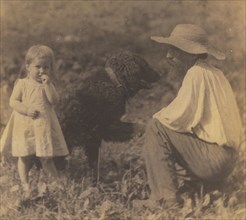 Katie Crowell, William J. Crowell, and  Piero?; Thomas Eakins, American, 1844 - 1916, about 1888; Albumen silver print