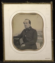 Portrait of Denison Olmstead; Major Moulthrop, American, died 1889, 1852 - 1855; Daguerreotype, hand-colored