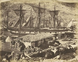 Harbour of Balaklava, the Cattle Pier; Roger Fenton, English, 1819 - 1869, 1855; Salted paper print; 29.2 x 36.5 cm