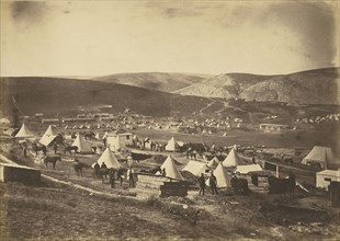 Camp of the 5th Dragoon Guards; Roger Fenton, English, 1819 - 1869, 1855; Salted paper print; 25.9 x 36.2 cm