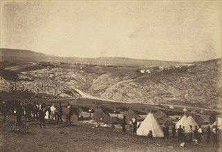 Encampment of the Horse Artillery; Roger Fenton, English, 1819 - 1869, 1855; Salted paper print; 24.3 x 35.4 cm