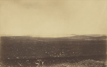 Distant view of Sebastopol with the Lines of Gordons Battery; Roger Fenton, English, 1819 - 1869, 1855; Salted paper print