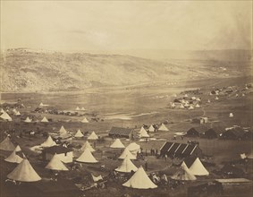 Calvary Camp, looking towards Kadikoi; Roger Fenton, English, 1819 - 1869, 1855; Salted paper print; 26.4 x 34 cm