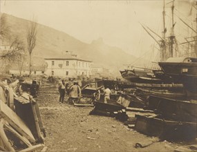 Landing Place, Ordnance Wharf, Balaklava; Roger Fenton, English, 1819 - 1869, Sevastopol, Ukraine; 1856; Salted paper print