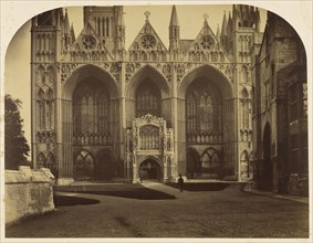 Peterborough Cathedral, West Front; Roger Fenton, English, 1819 - 1869, Peterborough, Cambridgeshire, England; about 1856