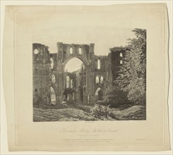 Rivaulx Abbey, the Choir and Transept; Roger Fenton, English, 1819 - 1869, Rivaulx, England; 1857; Photogalvanograph