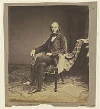 Portrait of a man, seated; Roger Fenton, English, 1819 - 1869, 1850s; Salted paper print; 26 x 21.7 cm 10 1,4 x 8 9,16 in