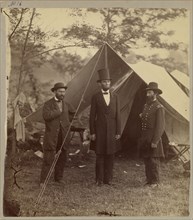 Lincoln on Battlefield of Antietam, Maryland; Alexander Gardner, American, born Scotland, 1821 - 1882, October 4, 1862; Albumen
