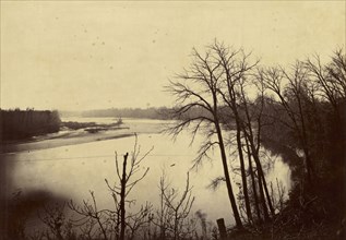 View on Kansas River Near Stranger, Kansas; Alexander Gardner, American, born Scotland, 1821 - 1882, 1867; Albumen silver print