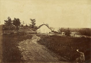 Indian Farm on the Delaware Reservation, Kansas; Alexander Gardner, American, born Scotland, 1821 - 1882, 1867; Albumen silver
