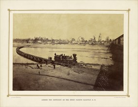 Railroad Bridge, Kaw River; Alexander Gardner, American, born Scotland, 1821 - 1882, 1867; Albumen silver print