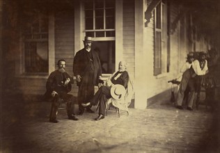 Railroad Commissioners at State Line, Kansas; Alexander Gardner, American, born Scotland, 1821 - 1882, 1867; Albumen silver