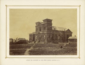 Catholic Cathedral, Leavenworth, Kansas; Alexander Gardner, American, born Scotland, 1821 - 1882, 1867; Albumen silver print