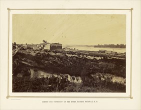 Depot, Wyandotte, Kansas; Alexander Gardner, American, born Scotland, 1821 - 1882, 1867; Albumen silver print