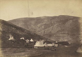 Encampment of the 71st Regiment; Roger Fenton, English, 1819 - 1869, 1855; Salted paper print; 24.6 x 34.9 cm