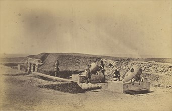 Mortar Batteries in Front of Picquet House, Light Division; Roger Fenton, English, 1819 - 1869, 1855; Salted paper print