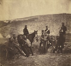Officers and Men of the 8th Hussars; Roger Fenton, English, 1819 - 1869, 1855; Albumen silver print