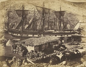Harbour of Balaklava, The Cattle Pier; Roger Fenton, English, 1819 - 1869, 1855; Albumen silver print